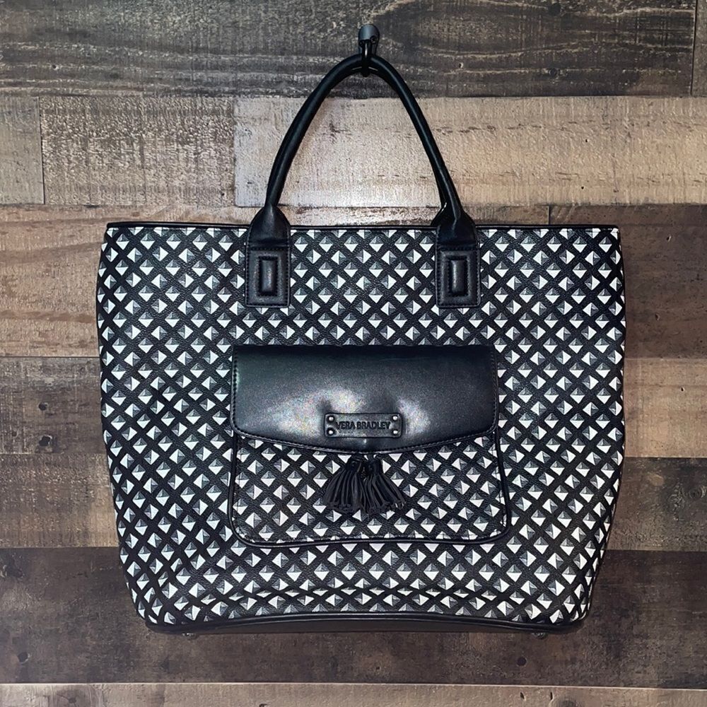 Vera Bradley Black & White Geometric Tote Bag